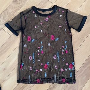 Floral Mesh Tee